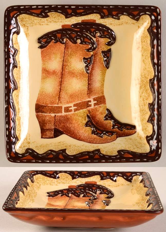 Western Plain Individual Dip Dish by Clay Art-1