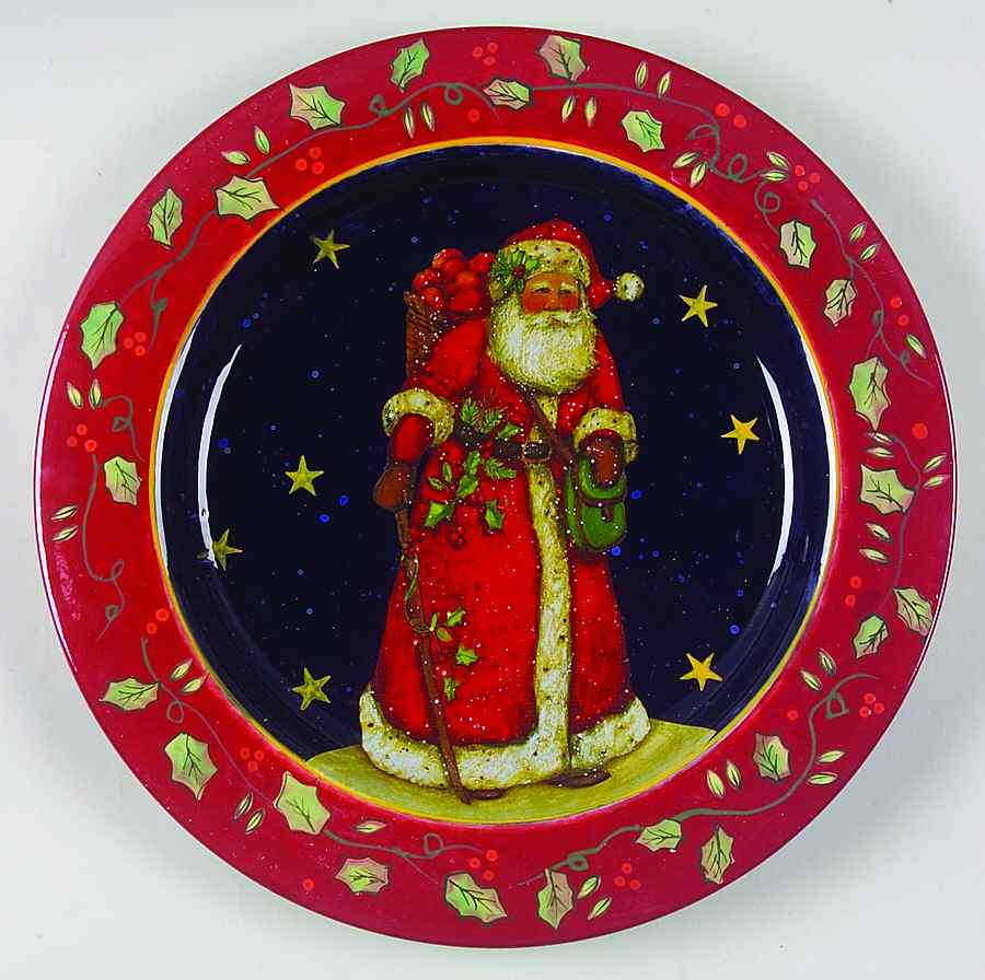 Victorian Santa Dinner Plate by Certified International-1