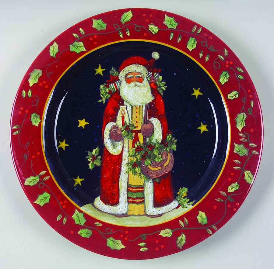Victorian Santa Dinner Plate by Certified International-1