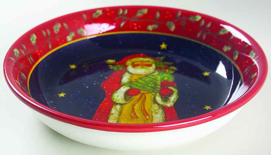 Victorian Santa 9" Individual Pasta Bowl by Certified International-1