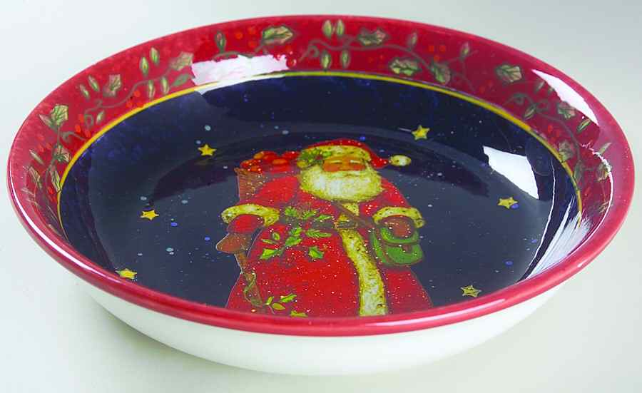 Victorian Santa 9" Individual Pasta Bowl by Certified International-1