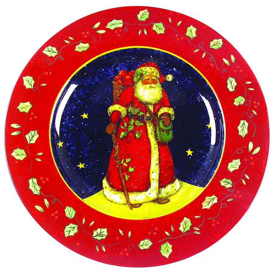 Victorian Santa 16" Chop Plate (Round Platter) by Certified International-1