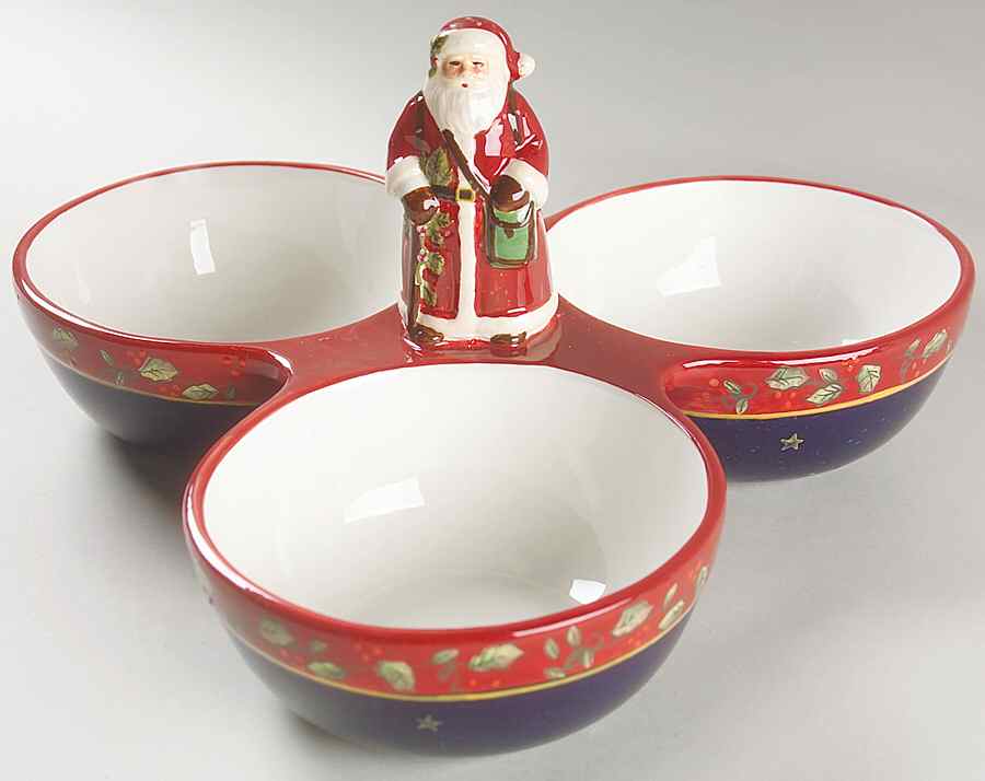 Victorian Santa 3 Section Server by Certified International-1