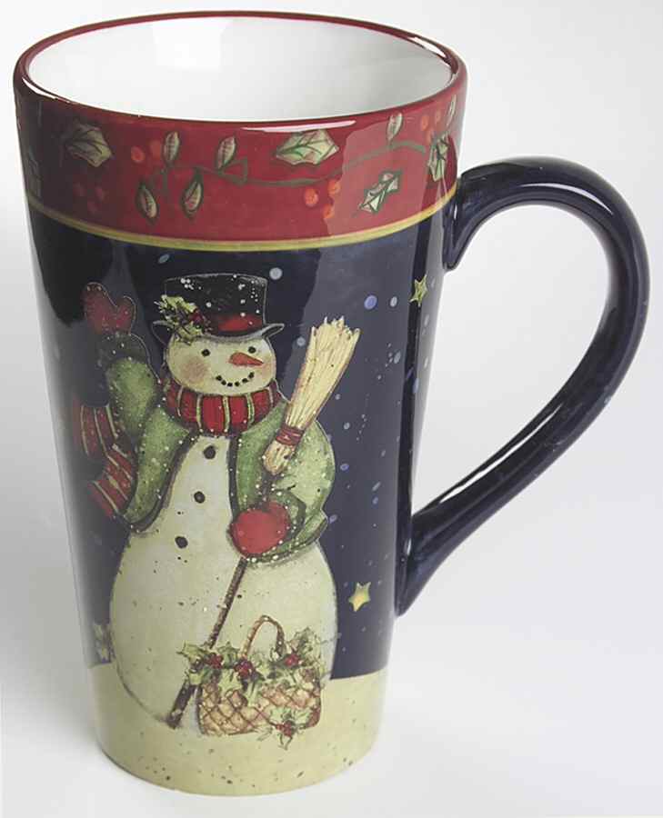 Victorian Snowman Latte Mug by Certified International-1
