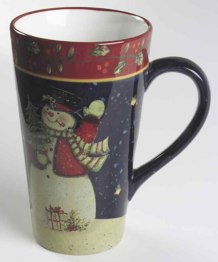 Victorian Snowman Latte Mug by Certified International-1