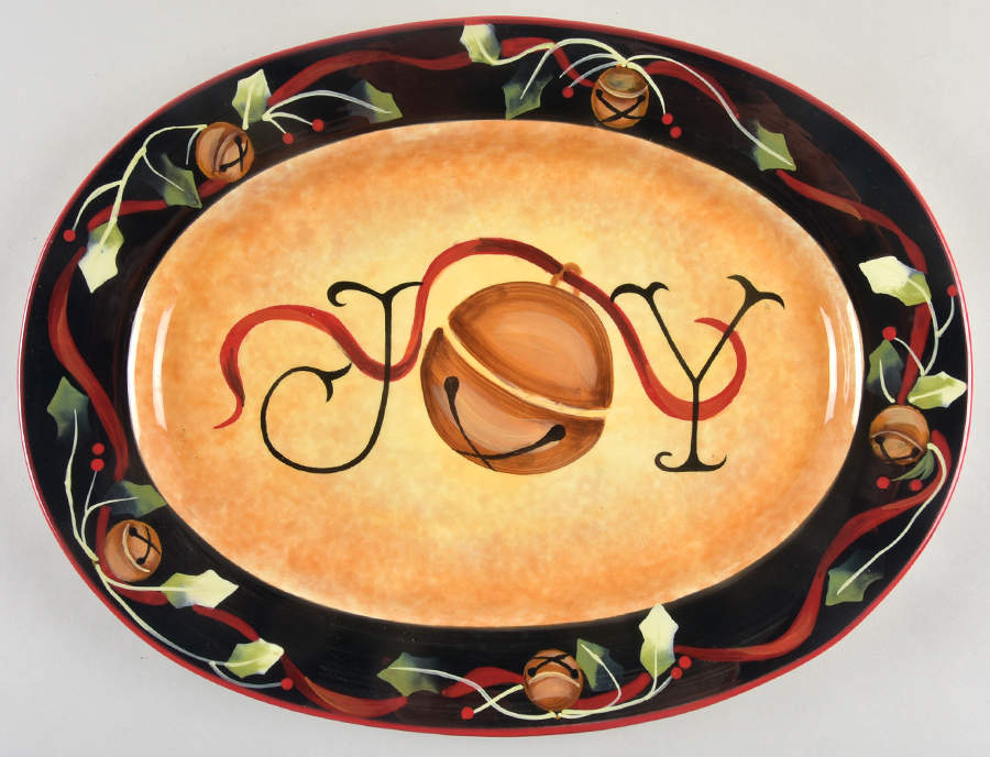 Ribbons & Bells 16" Oval Serving Platter by Certified International-1
