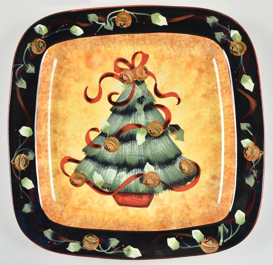 Ribbons & Bells 16" Square Serving Platter by Certified International-1