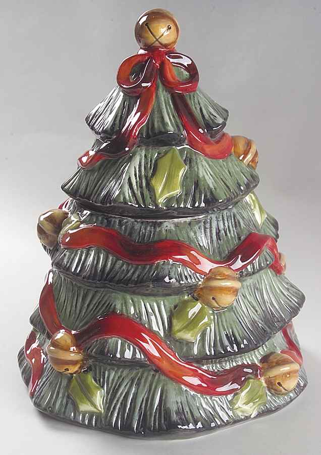 Ribbons & Bells Figural Cookie Jar & Lid by Certified International-1