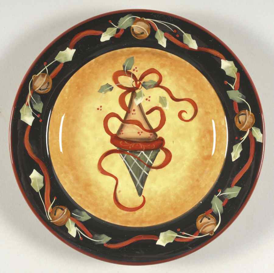 Ribbons & Bells Dessert/Pie Plate by Certified International-1