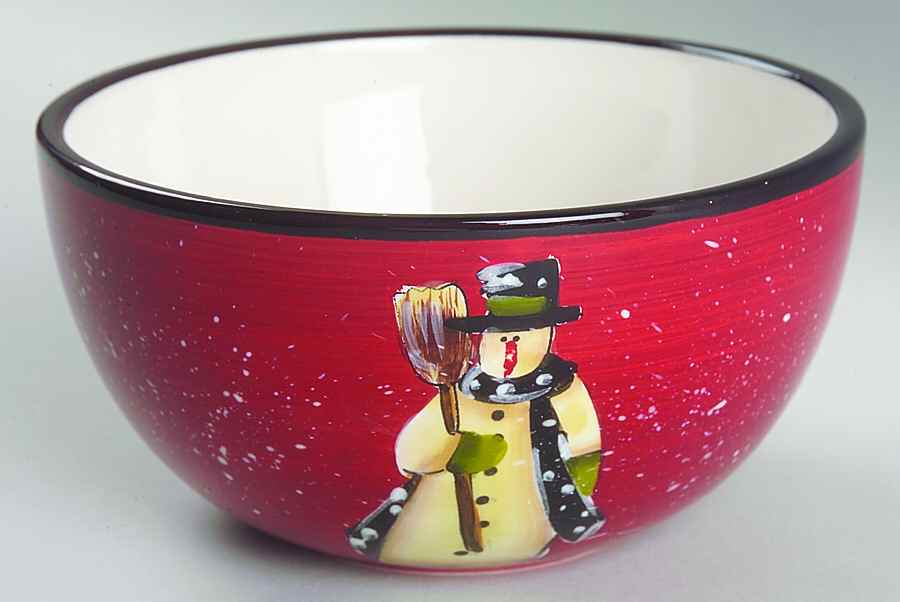 Folk Snowman Individual Ice Cream Dish by Certified International-1
