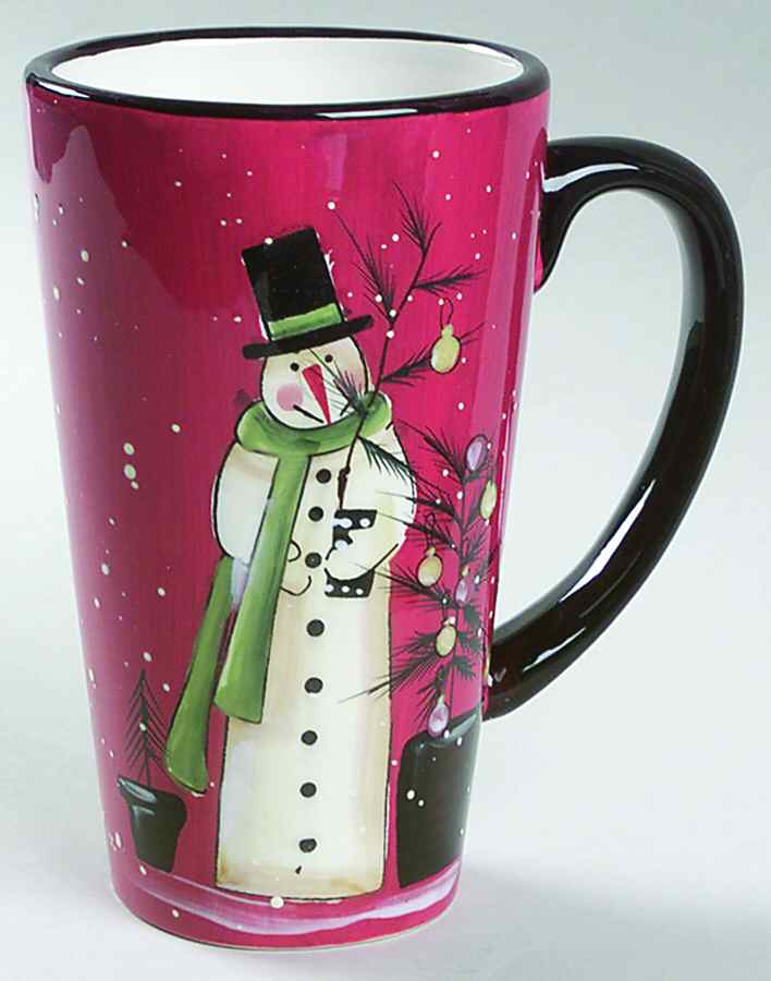 Folk Snowman Latte Mug by Certified International-1