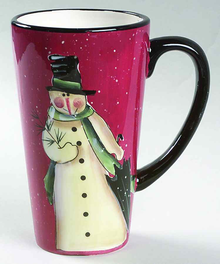 Folk Snowman Latte Mug by Certified International-1
