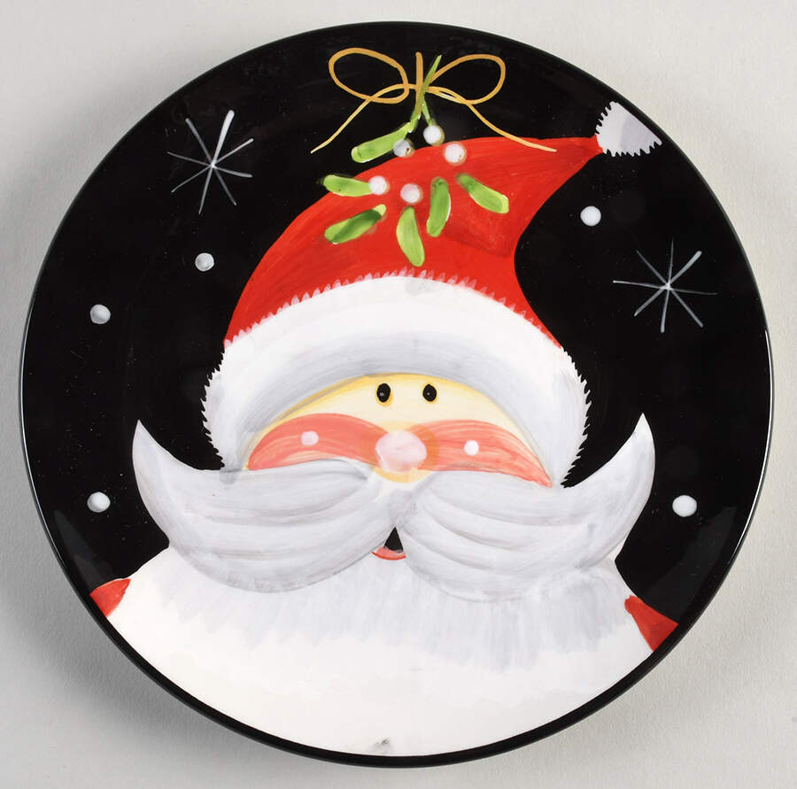 Holiday Santa Dessert/Pie Plate by Certified International-1