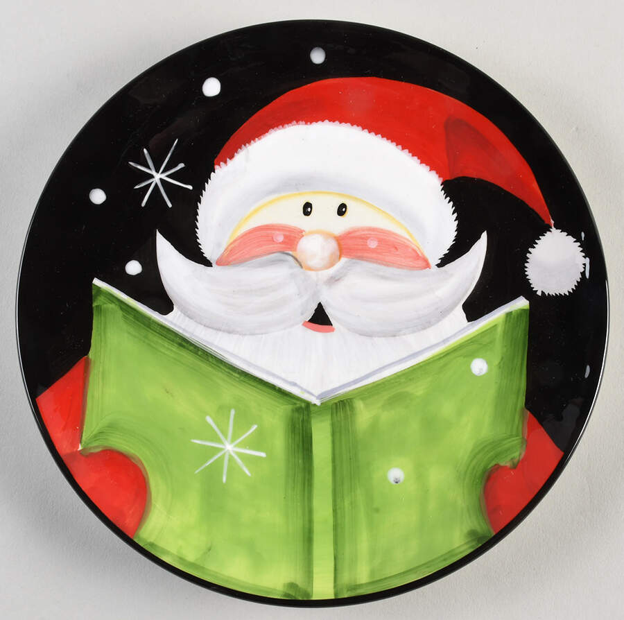 Holiday Santa Dessert/Pie Plate by Certified International-1