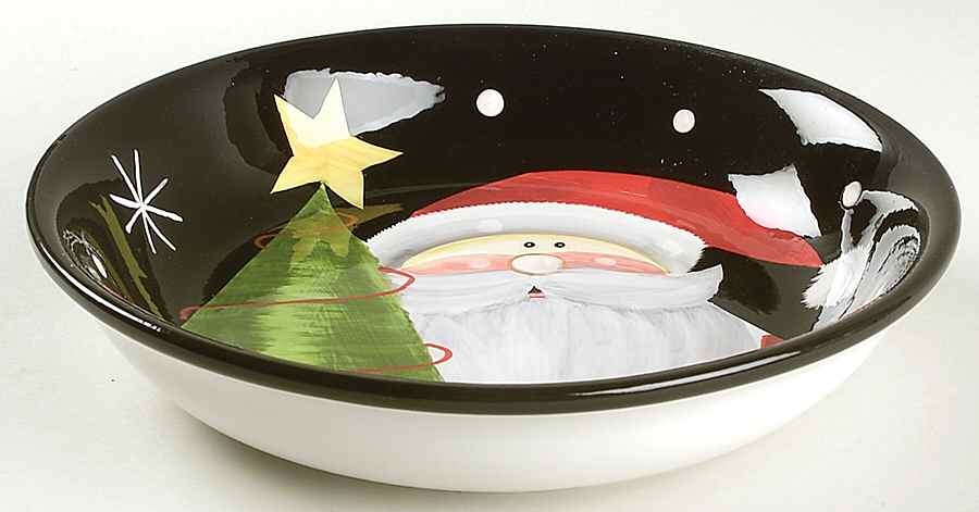 Holiday Santa 9" Individual Pasta Bowl by Certified International-1