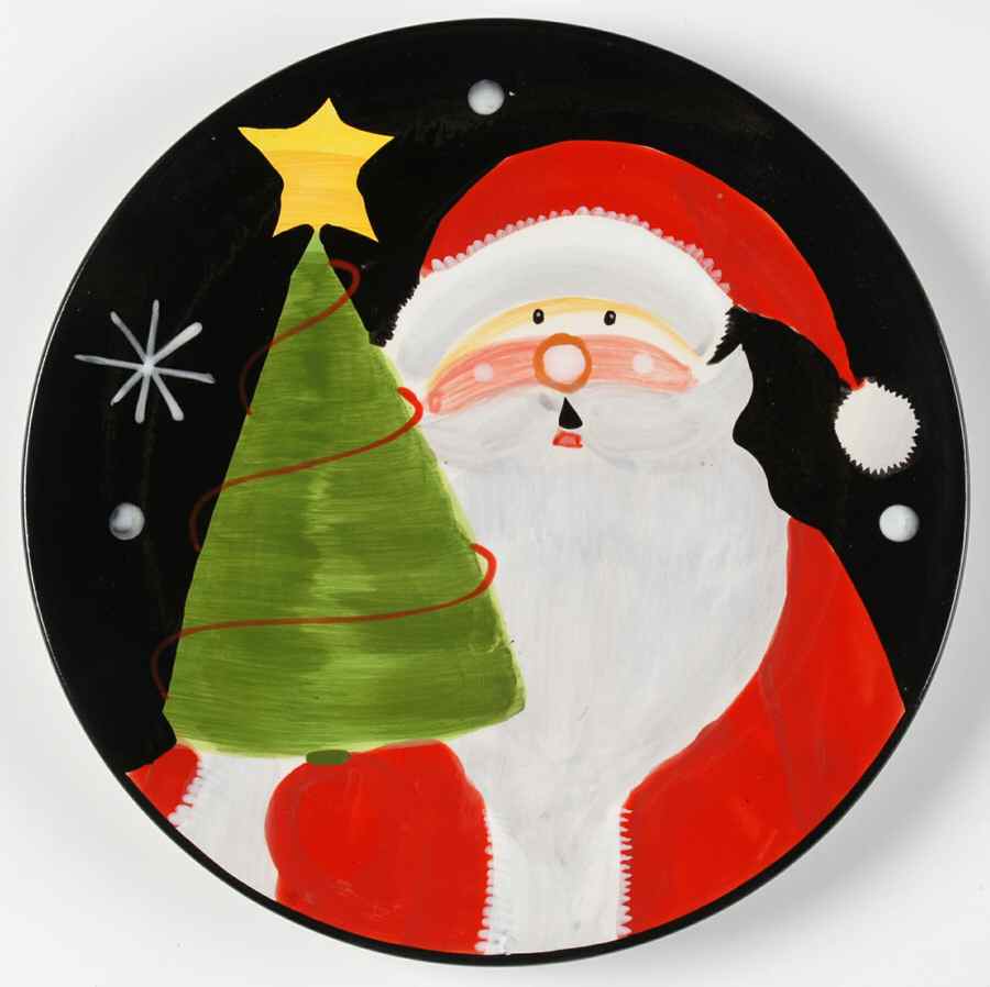 Holiday Santa Dessert/Pie Plate by Certified International-1