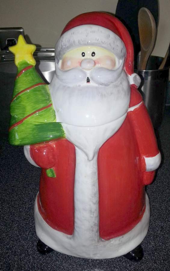 Holiday Santa Figural Cookie Jar & Lid by Certified International-1
