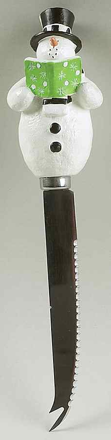 Holiday Snowman Cheese Knife with Stainless Blade by Certified International-1