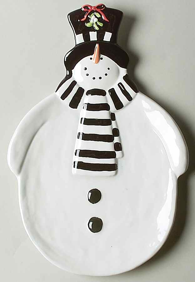 Holiday Snowman Figural Candy Plate by Certified International-1