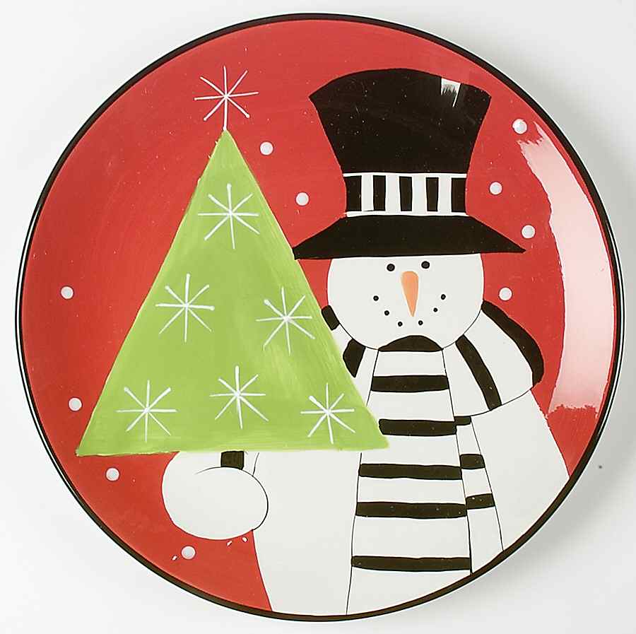 Holiday Snowman Service Plate (Charger) by Certified International-1