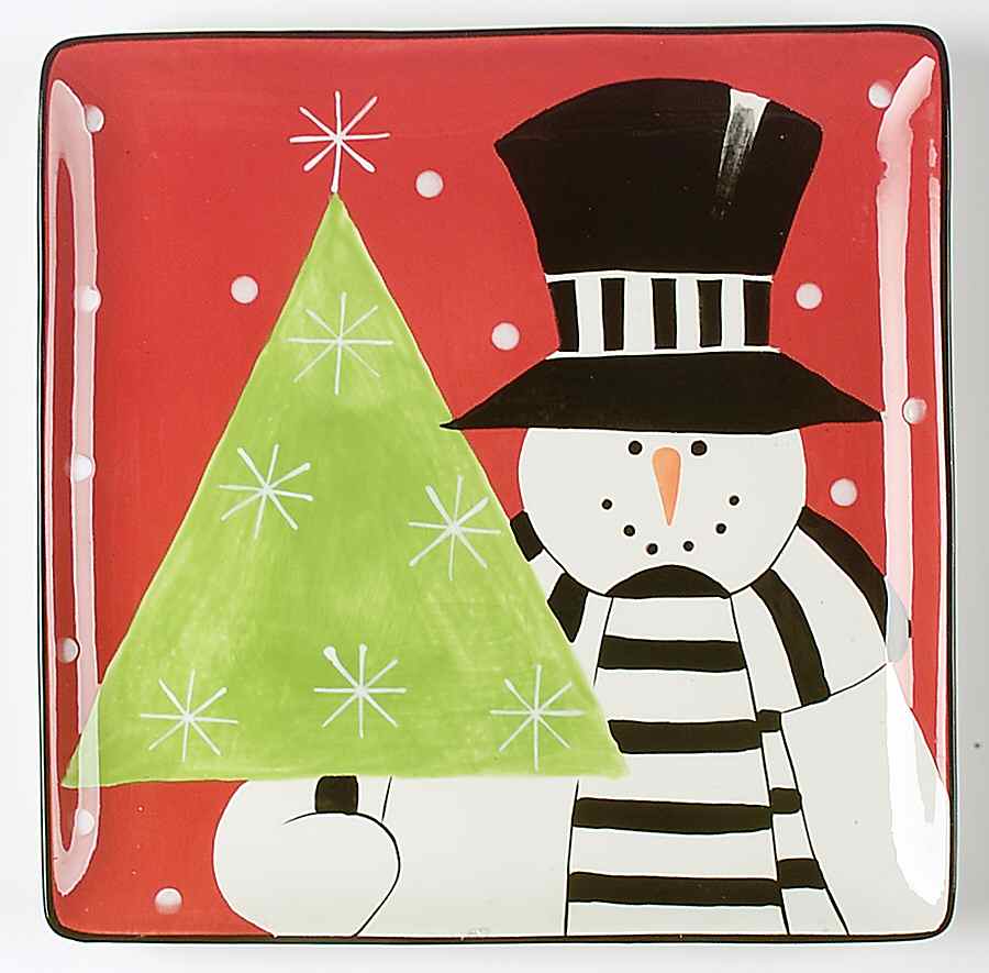 Holiday Snowman Dinner Plate by Certified International-1