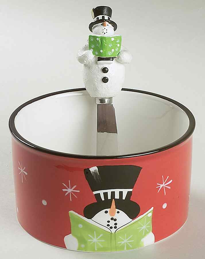 Holiday Snowman Dip Bowl & Spreader Set by Certified International-1