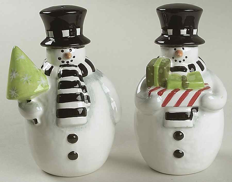 Holiday Snowman Figural Salt & Pepper Set by Certified International-1