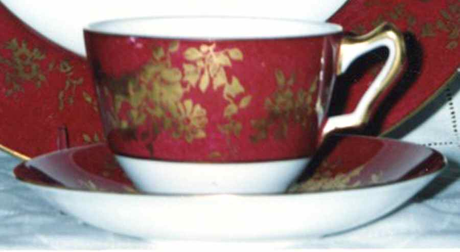CRS149 Footed Cup & Saucer Set by Crown Staffordshire-1