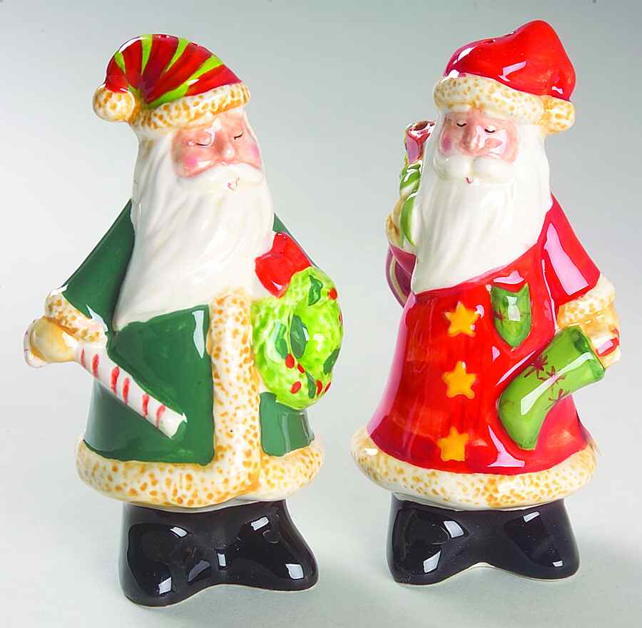 Midnight Santa Figural Salt & Pepper Set by Certified International-1