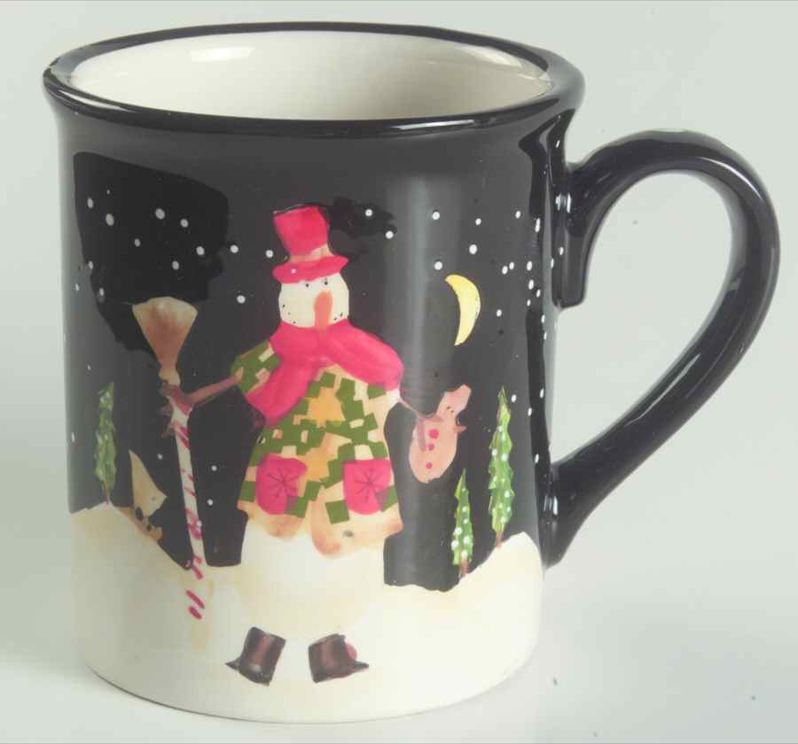 Midnight Snowman Mug by Certified International-1