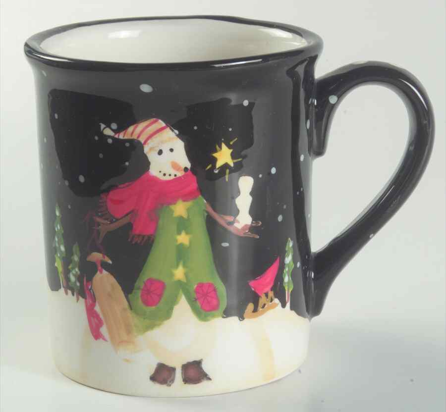 Midnight Snowman Mug by Certified International-1