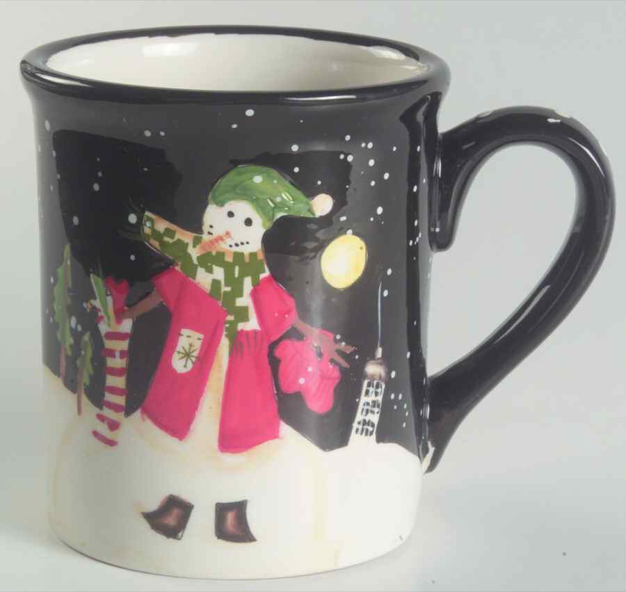 Midnight Snowman Mug by Certified International-1