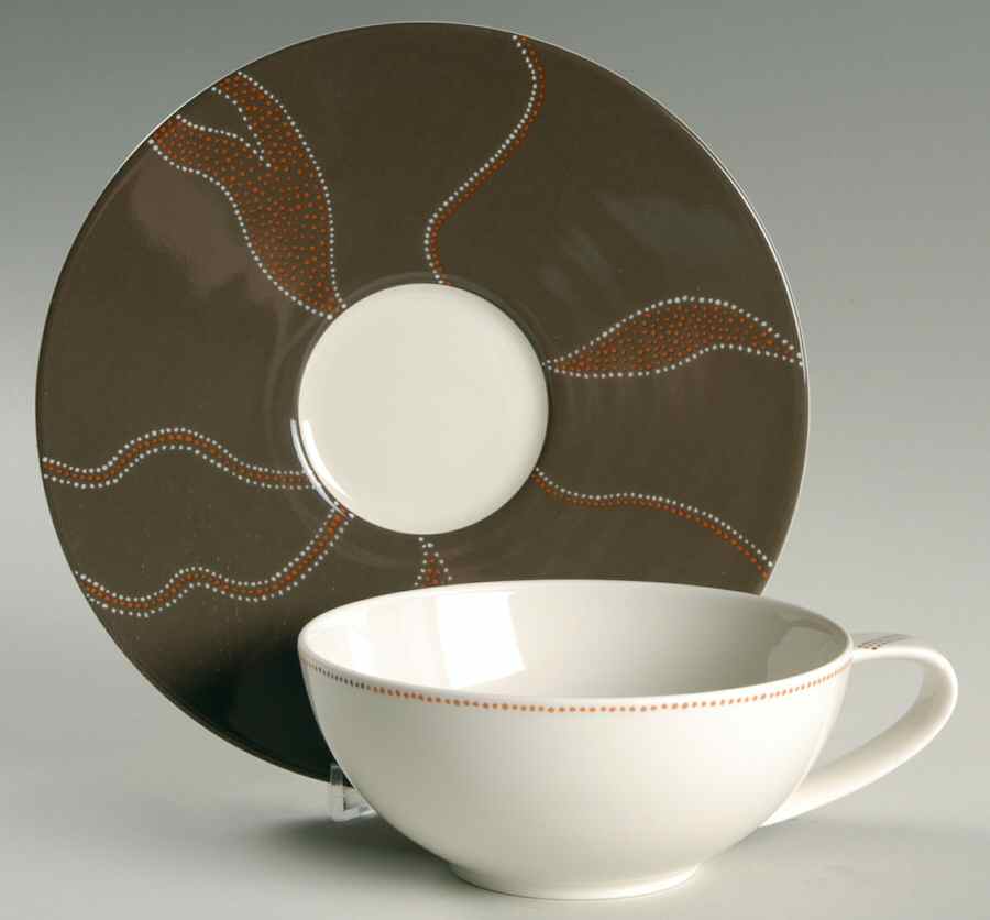 Nomad Flat Cup & Saucer Set by Calvin Klein-1