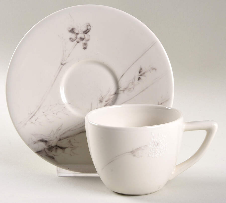 Thistle Flat Cup & Saucer Set by Calvin Klein-1