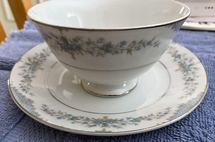Regency Footed Cup & Saucer Set by Crest Wood-1