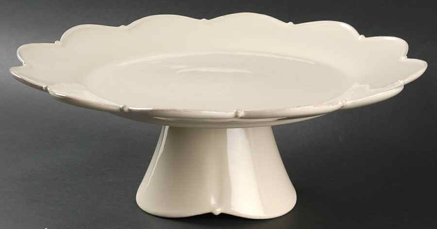 Meridian Cream 14" Diameter Pedestal Cake Stand by Casafina-1