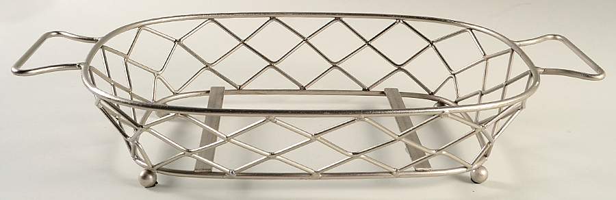 Meridian Cream Metal Stand for 14" Rectangular Baker by Casafina-1