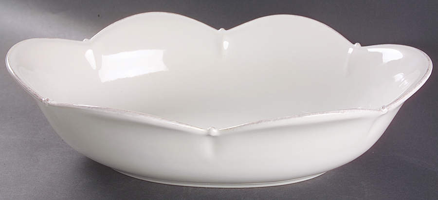 Meridian White 14" Large Oval Salad Serving Bowl by Casafina-1