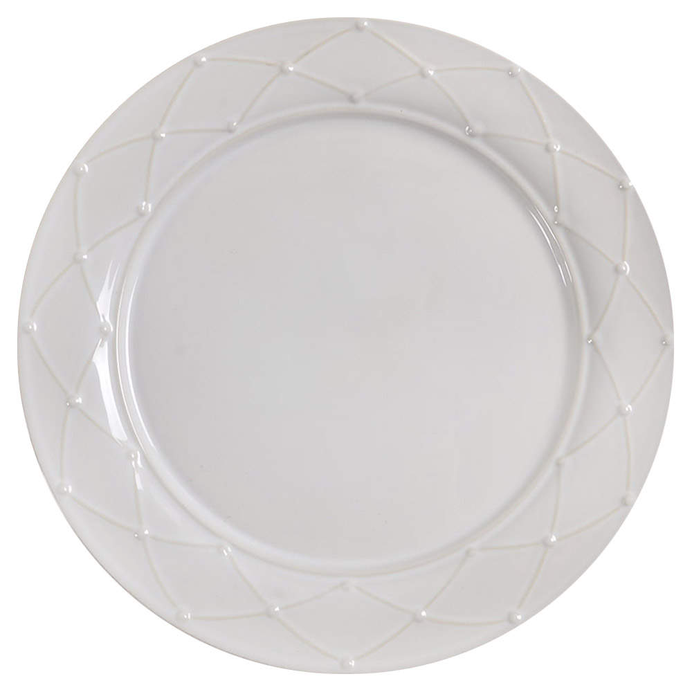 Meridian White Dinner Plate by Casafina-1