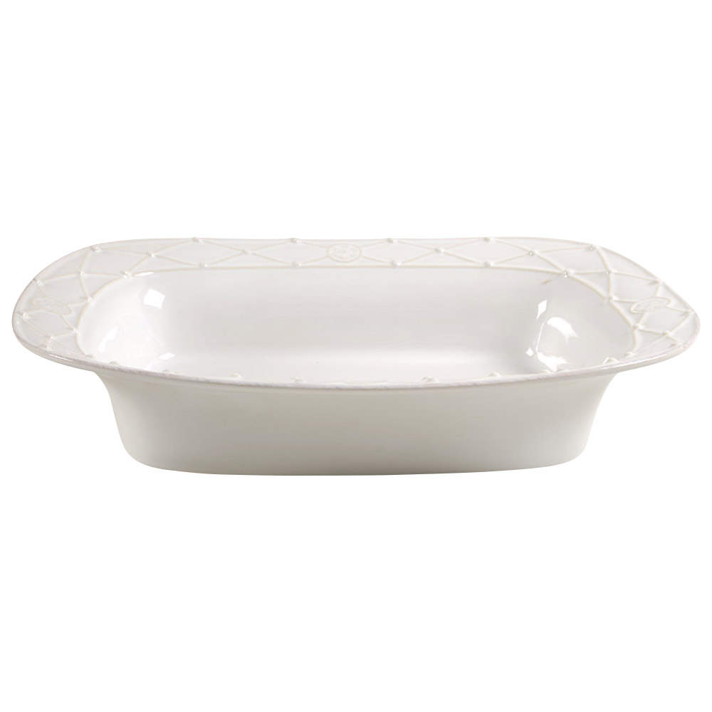 Meridian White 14" Rectangular Baker by Casafina-1