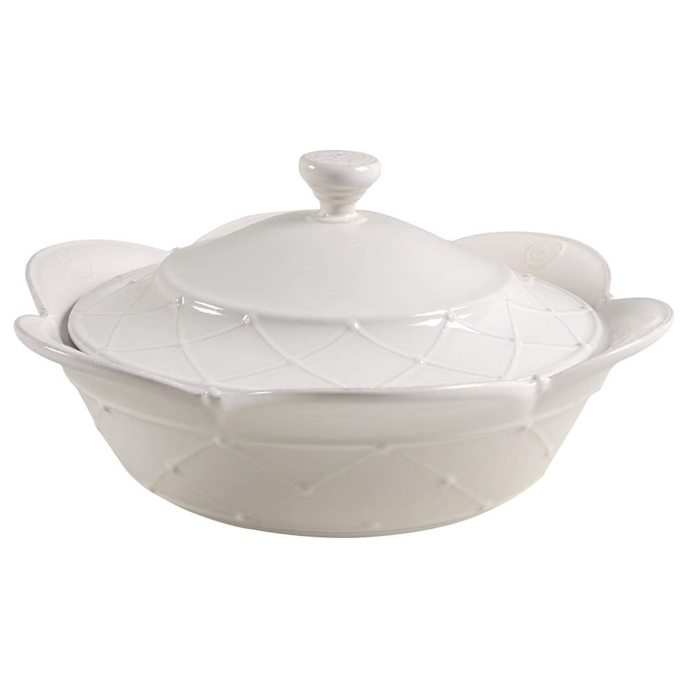 Meridian White 2.5 Qt Round Covered Casserole by Casafina-1