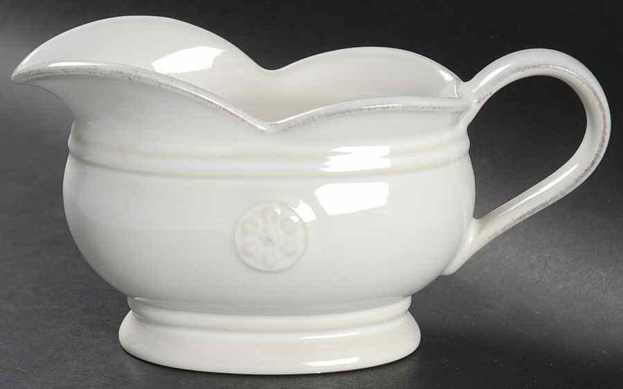 Meridian White Open Sauce Boat by Casafina-1