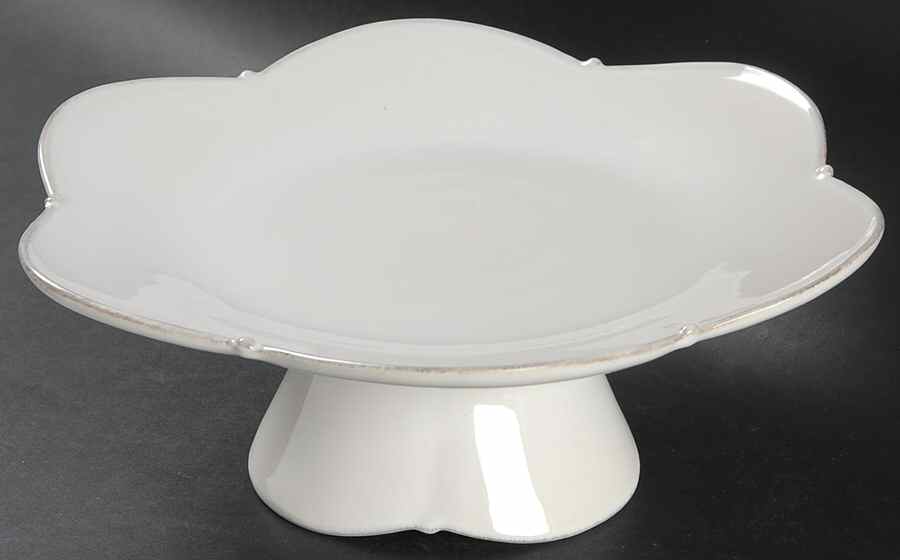 Meridian White 9" Diameter Pedestal Cake Stand by Casafina-1