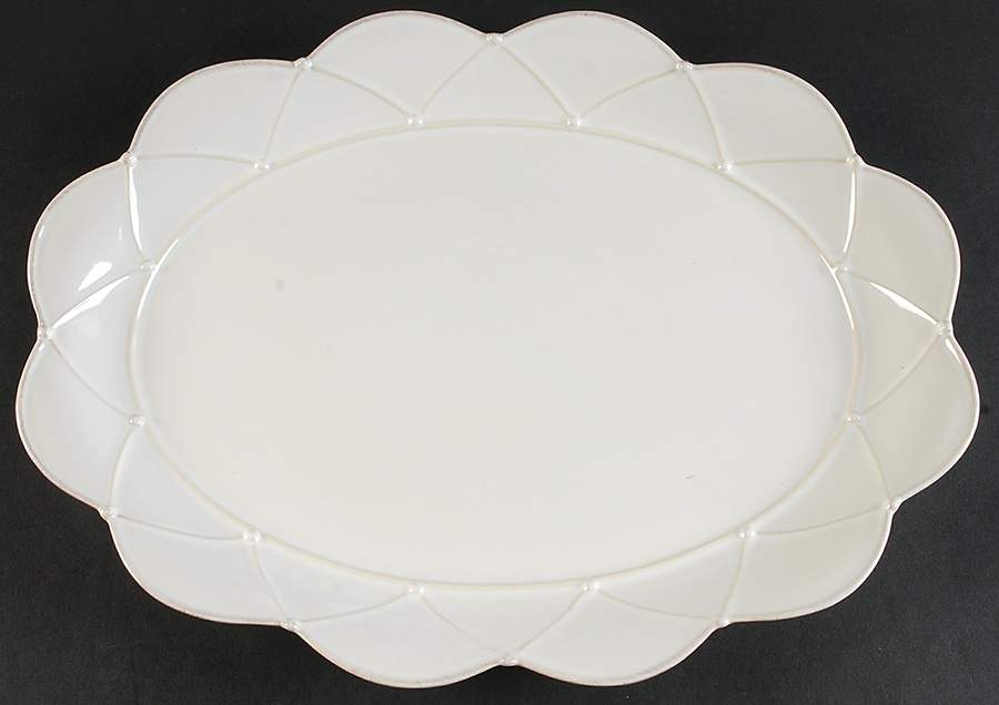 Meridian White 16" Oval Serving Platter by Casafina-1