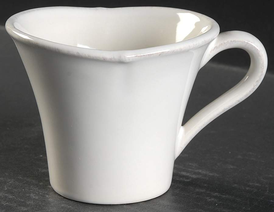 Meridian White Flat Cup by Casafina-1