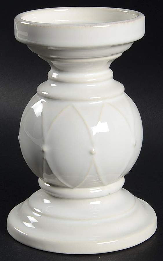 Meridian White 6" Pillar Candleholder by Casafina-1