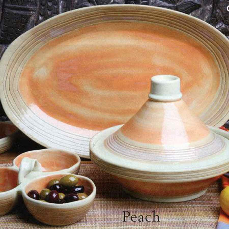 Sun Valley Peach 18" Oval Serving Platter by Casafina-1