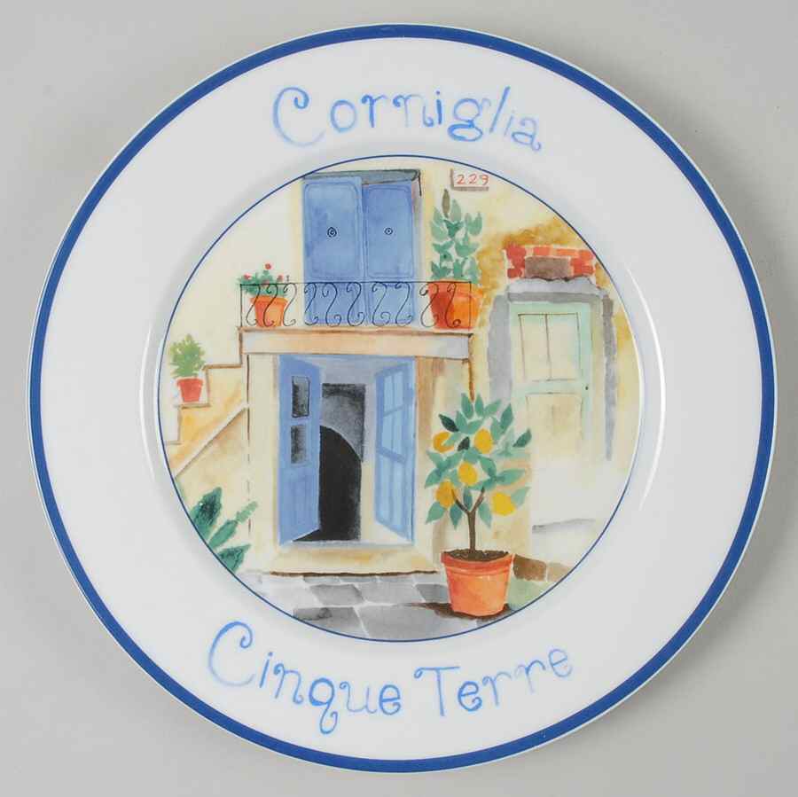 Cinque Terre Luncheon Plate by The Cellar (China)-1