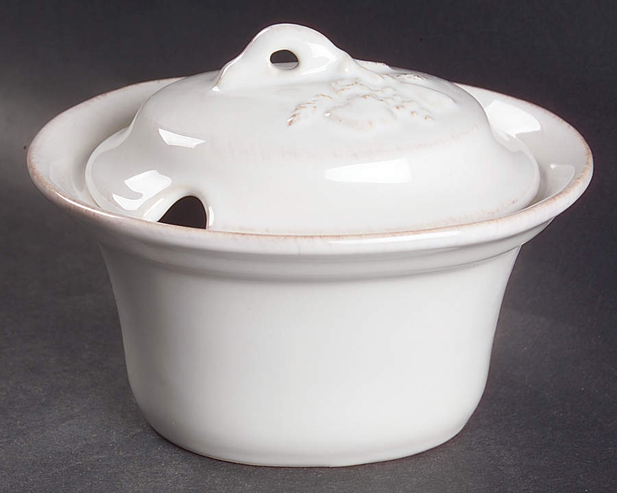 Madeira Harvest (White) Sugar Bowl & Lid by Casafina-1
