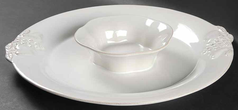 Madeira Harvest (White) 1 Piece Chip & Dip by Casafina-1